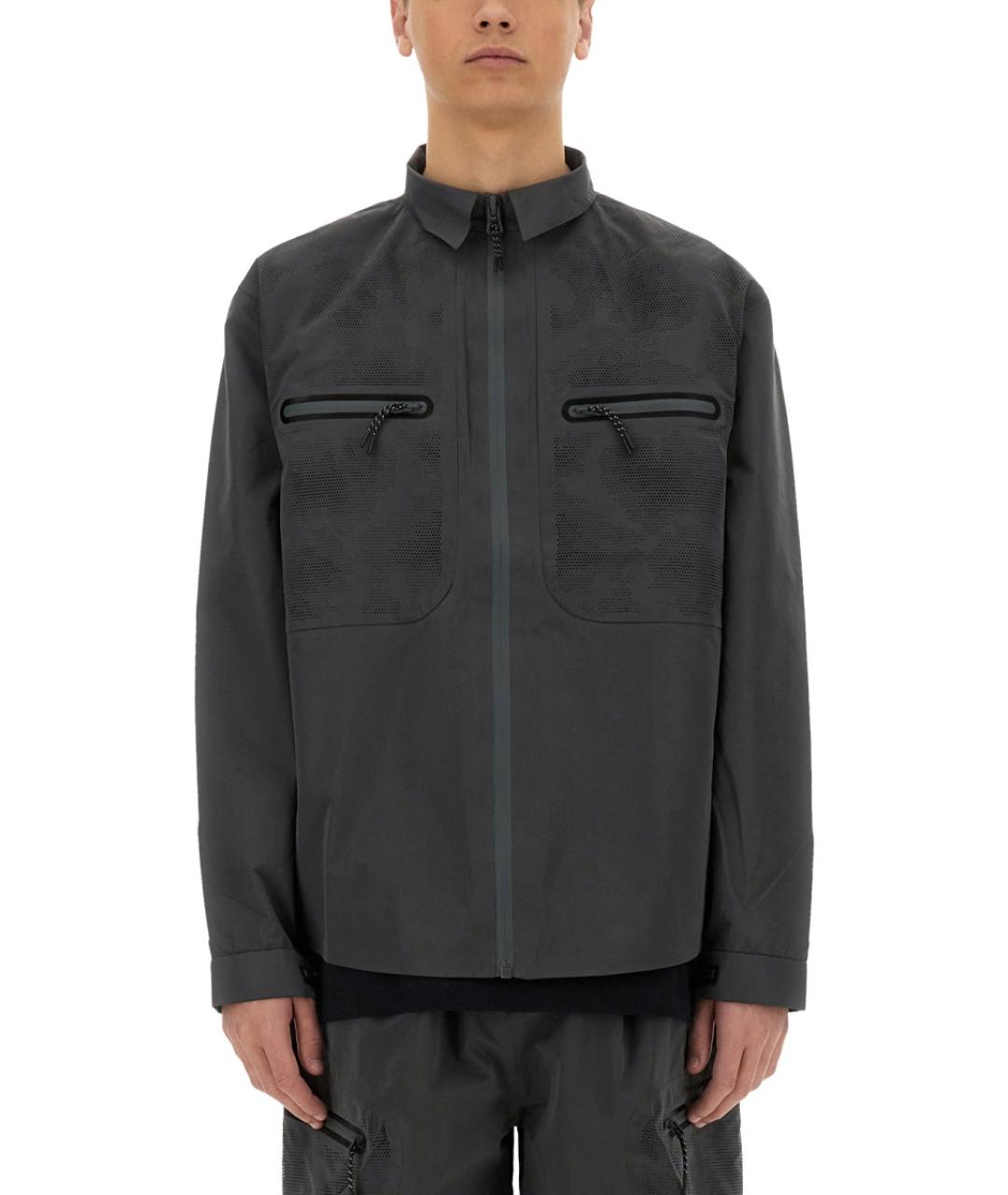 ALPHA INDUSTRIES Серая хлопко-полиэстеровая кэжуал рубашка, фото 5