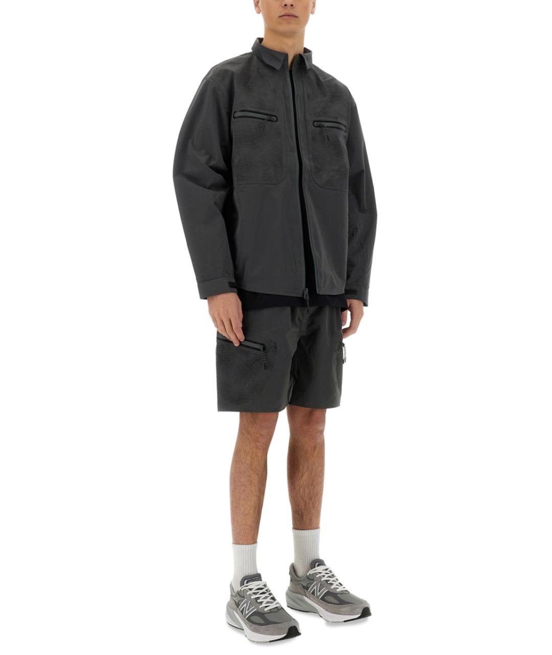 ALPHA INDUSTRIES Серая хлопко-полиэстеровая кэжуал рубашка, фото 2