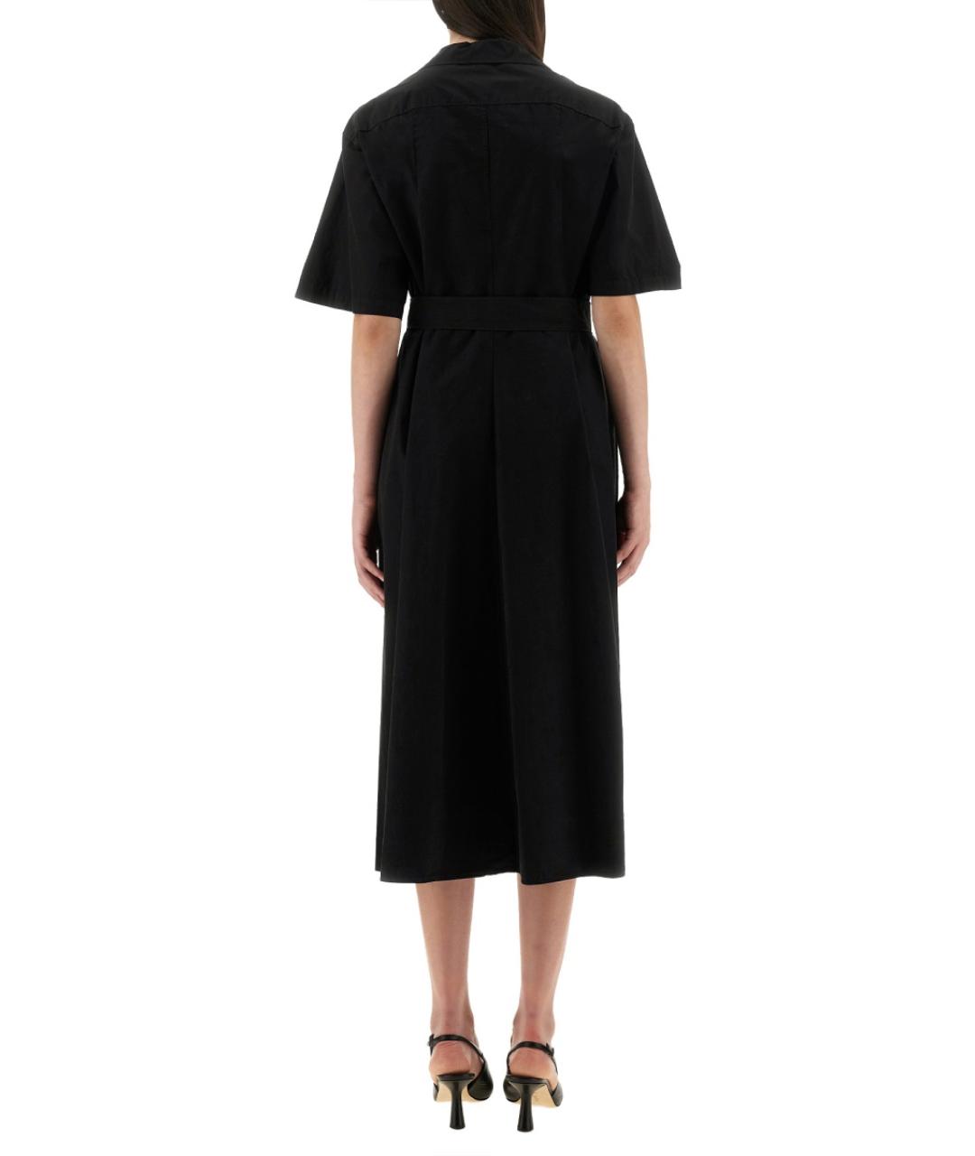 ASPESI Черное хлопковое повседневное платье, фото 3