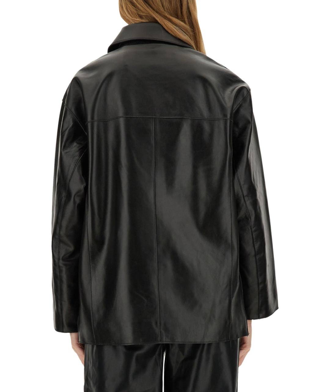 STAND Черная кожаная куртка, фото 4