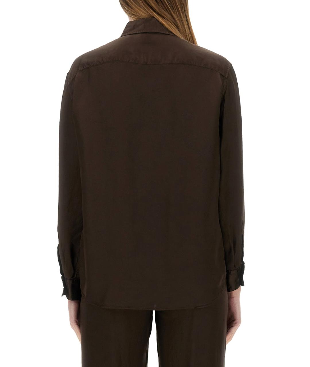 ASPESI Коричневая вискозная рубашка, фото 3