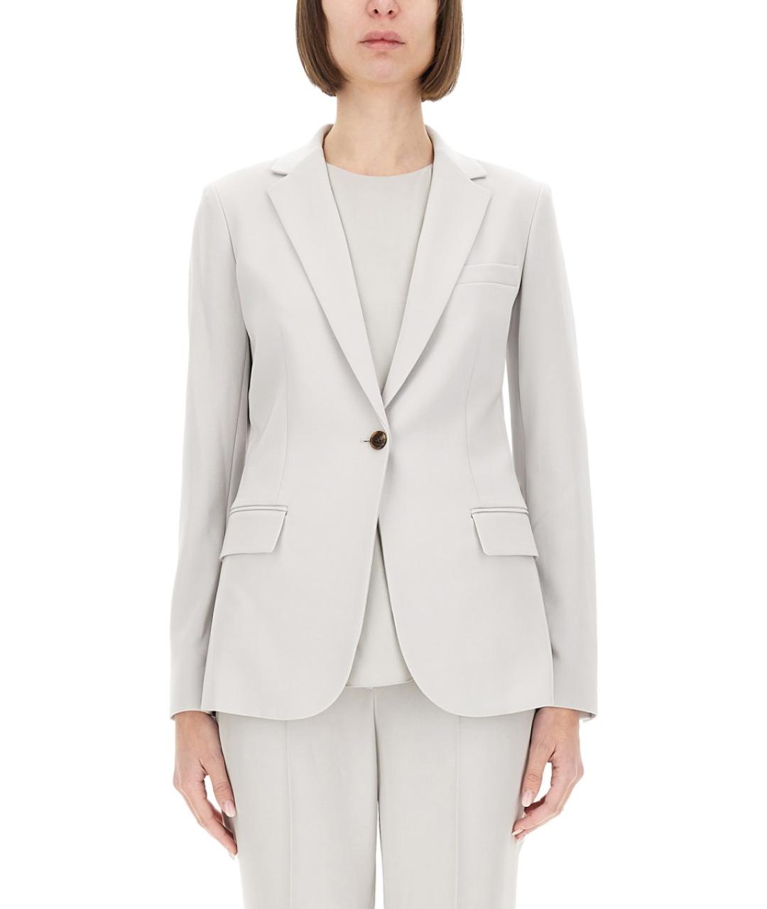 THEORY Серый ацетатный жакет/пиджак, фото 5