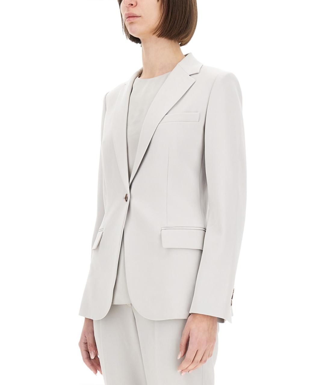 THEORY Серый ацетатный жакет/пиджак, фото 4