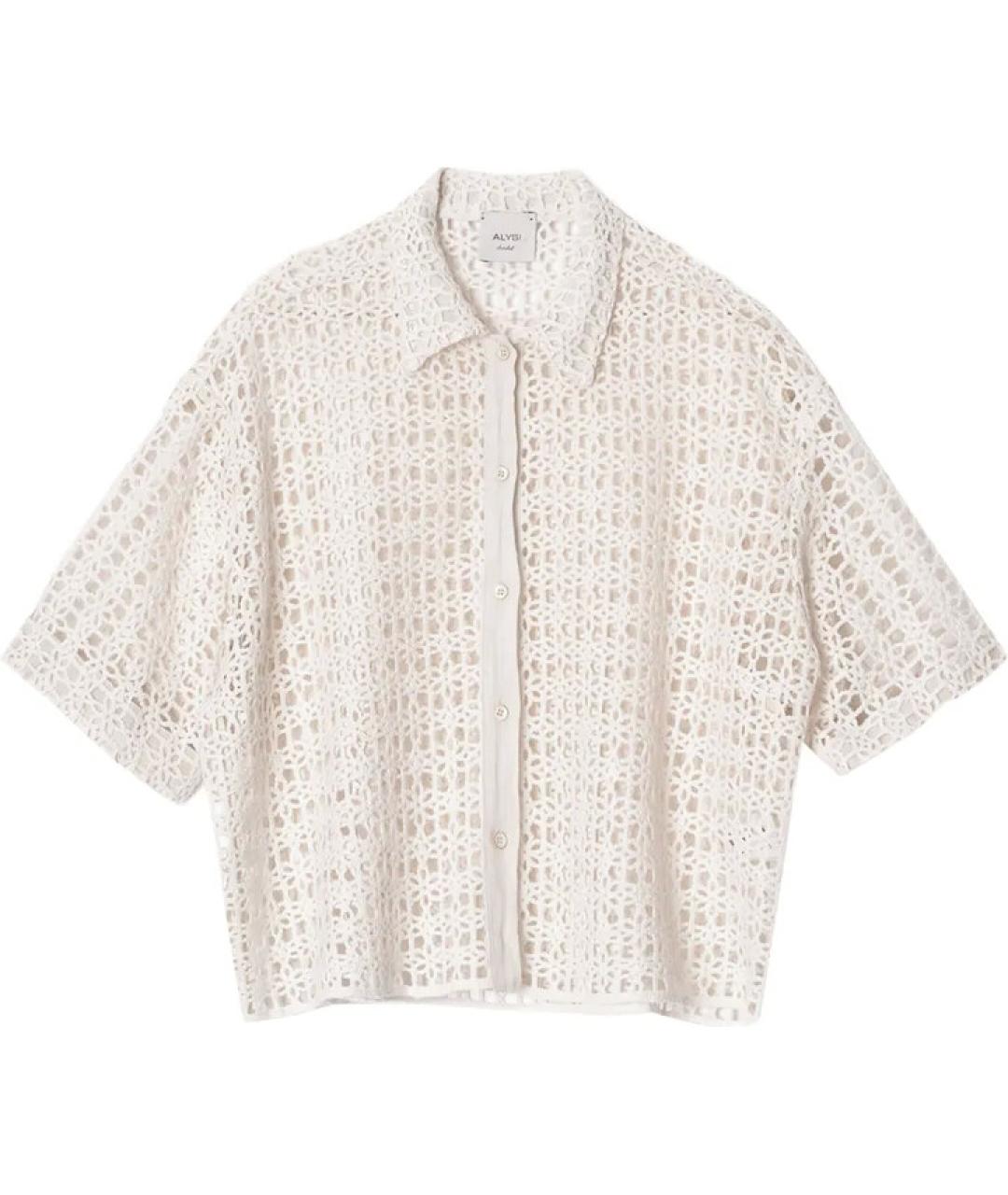 ALYSI Бежевая хлопковая рубашка, фото 1