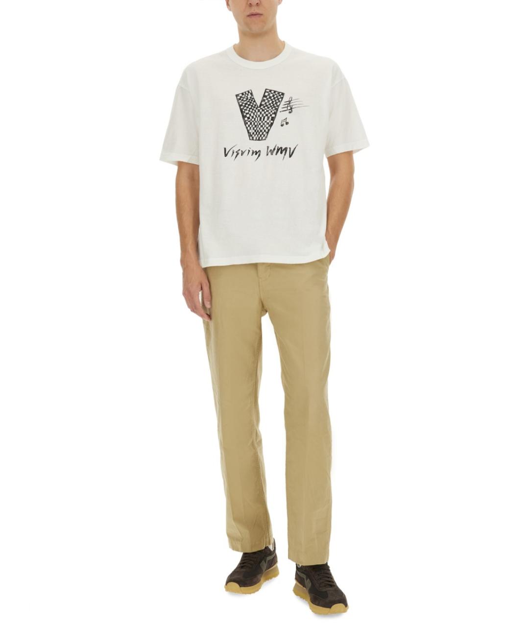 VISVIM Белая хлопковая футболка, фото 4