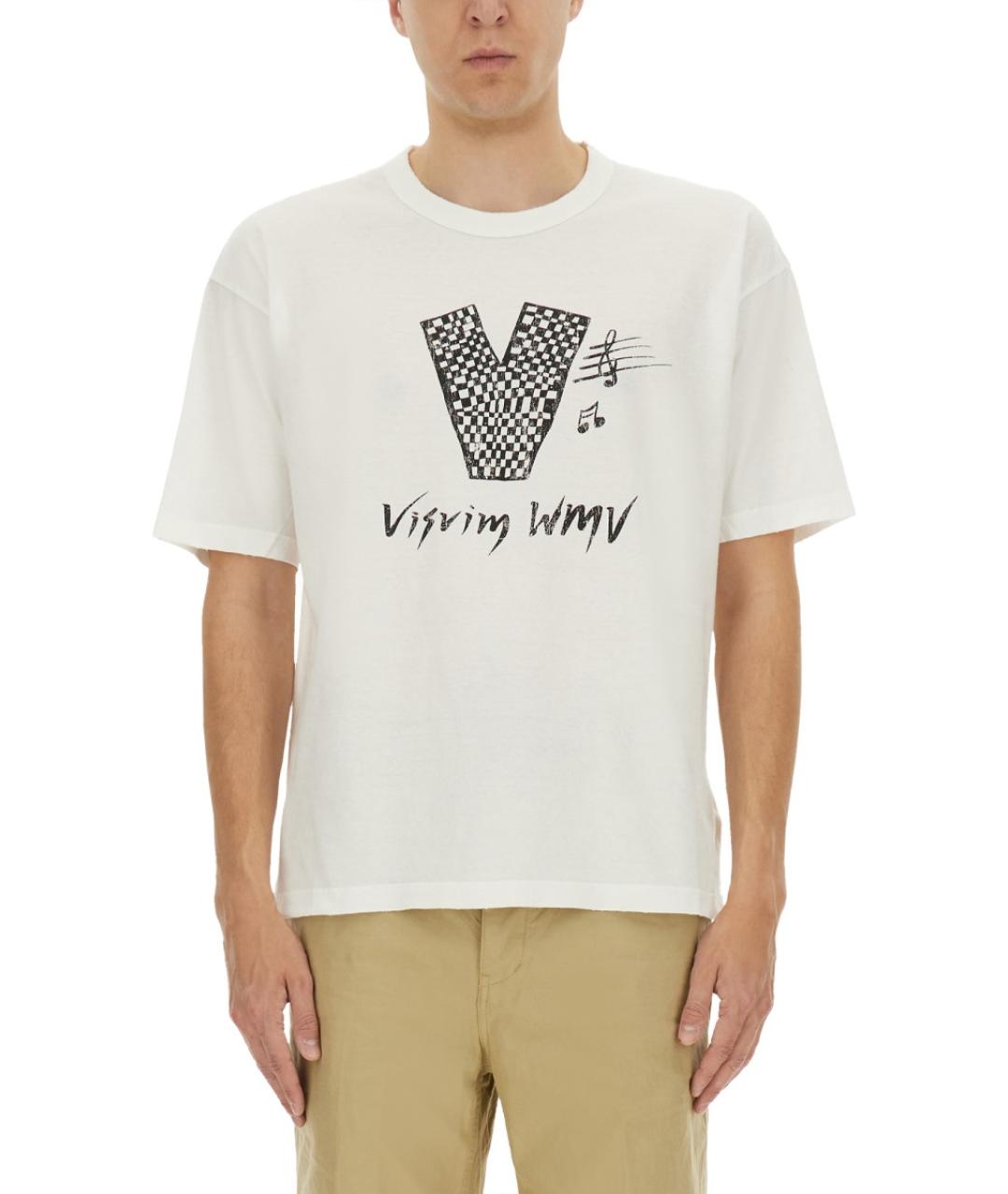 VISVIM Белая хлопковая футболка, фото 5