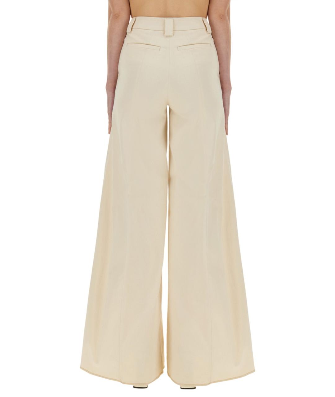 THELATEST Бежевые хлопковые брюки широкие, фото 3