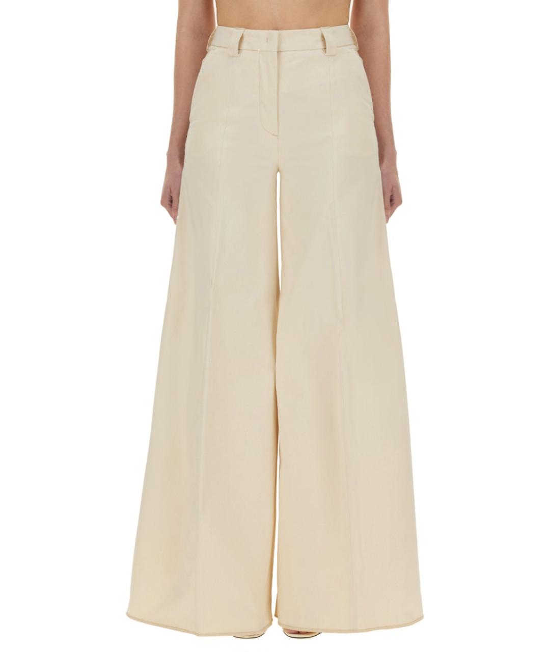 THELATEST Бежевые хлопковые брюки широкие, фото 5