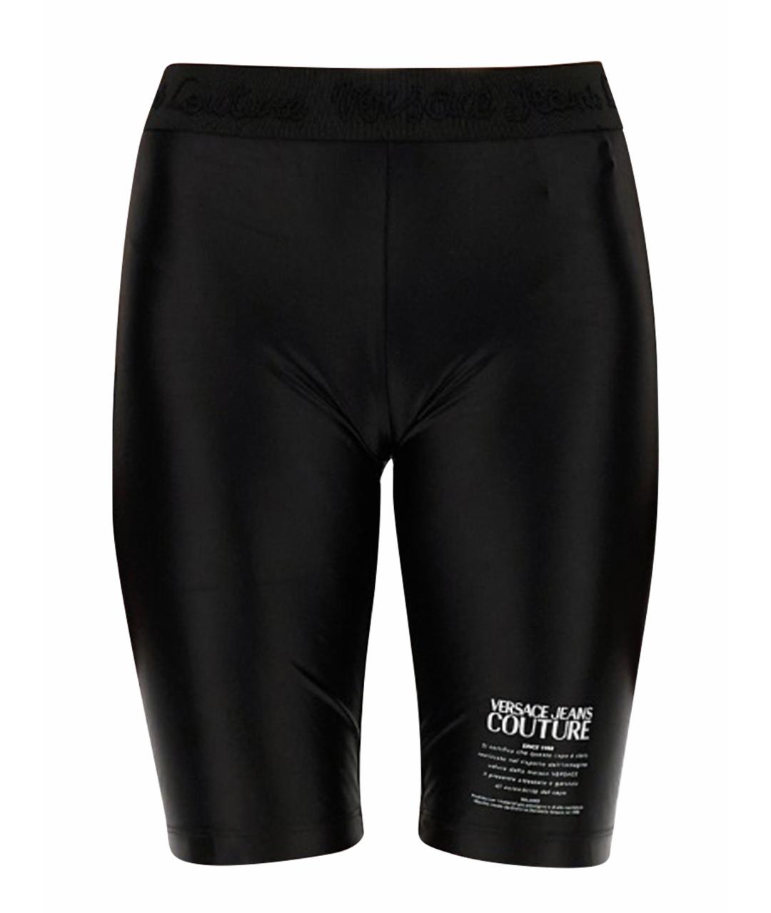 VERSACE JEANS COUTURE Черные полиамидовые леггинсы и велосипедки, фото 1