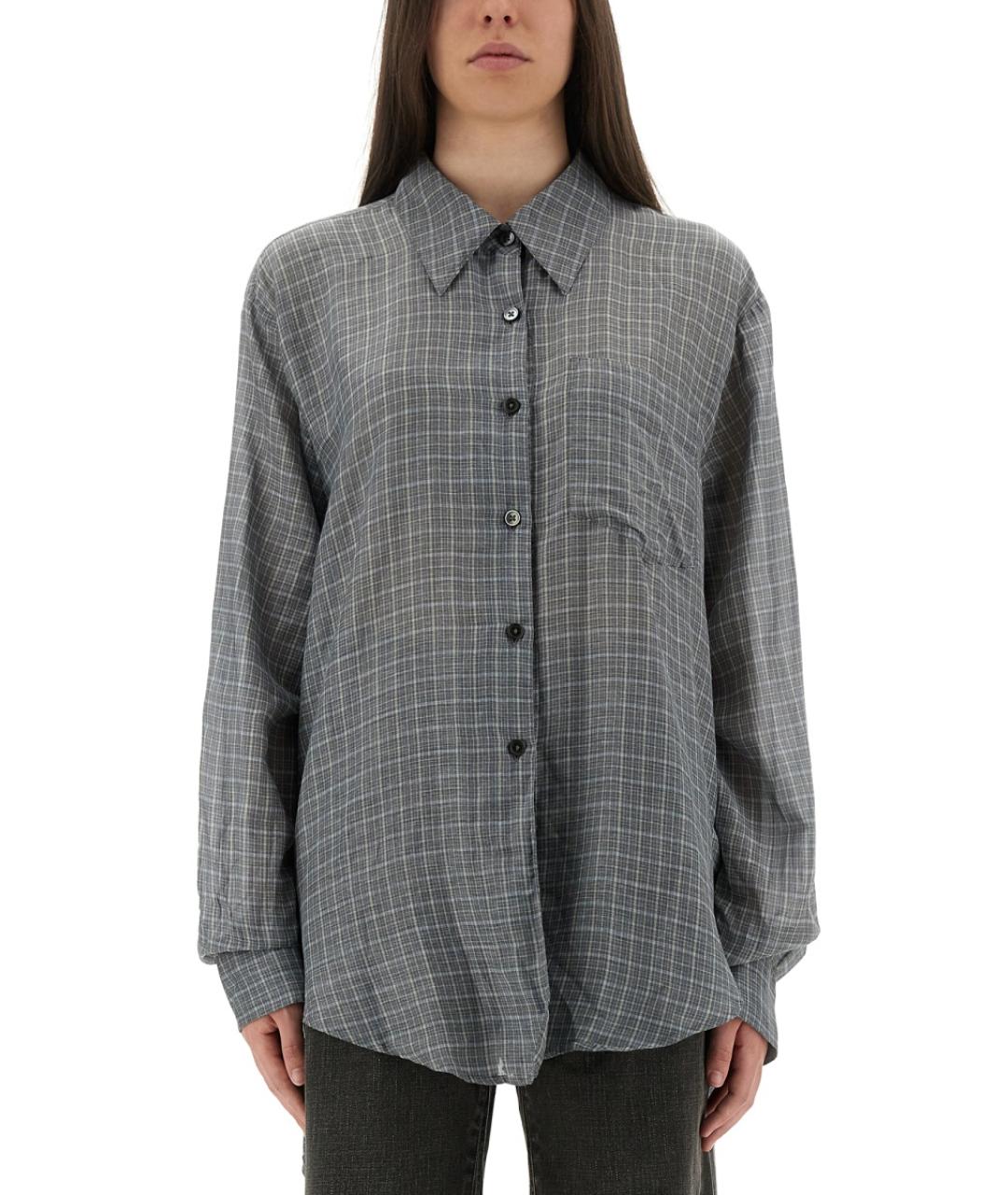 OUR LEGACY Серая хлопковая рубашка, фото 5