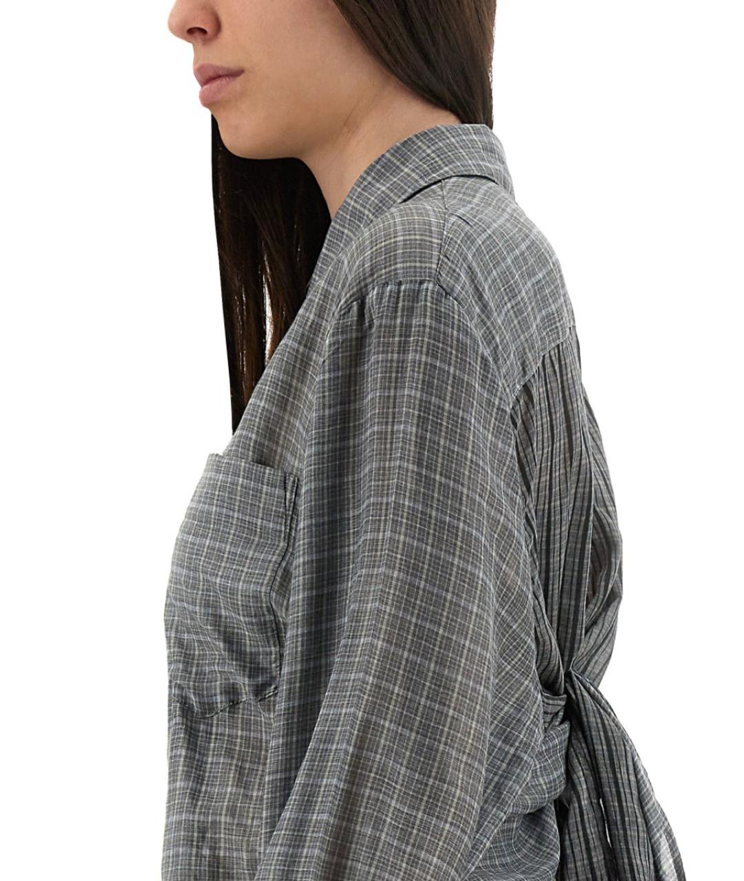 OUR LEGACY Серая хлопковая рубашка, фото 4