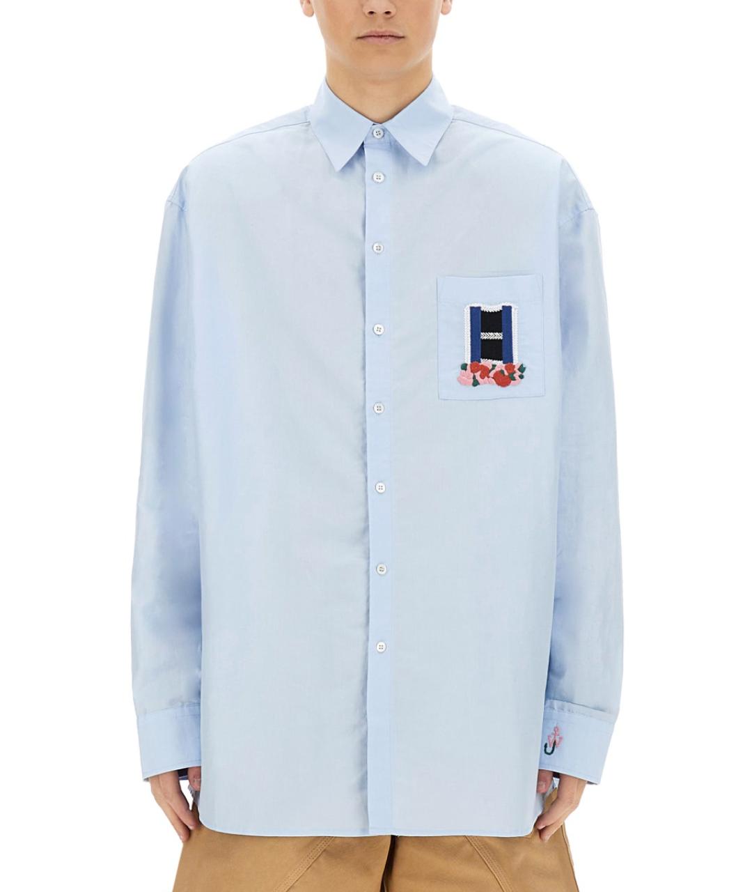 J.W.ANDERSON Голубая хлопковая кэжуал рубашка, фото 1