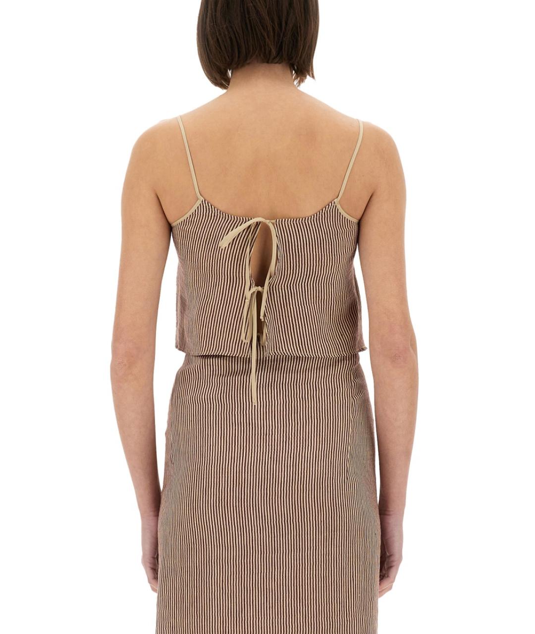 ALYSI Бордовая льняная майка, фото 4