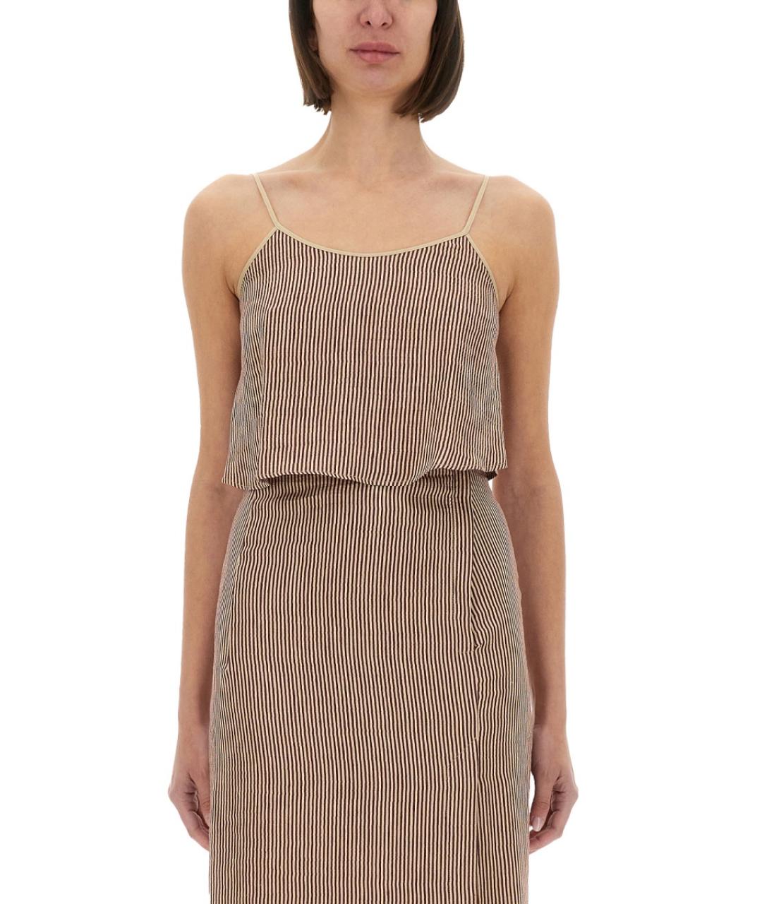 ALYSI Бордовая льняная майка, фото 2