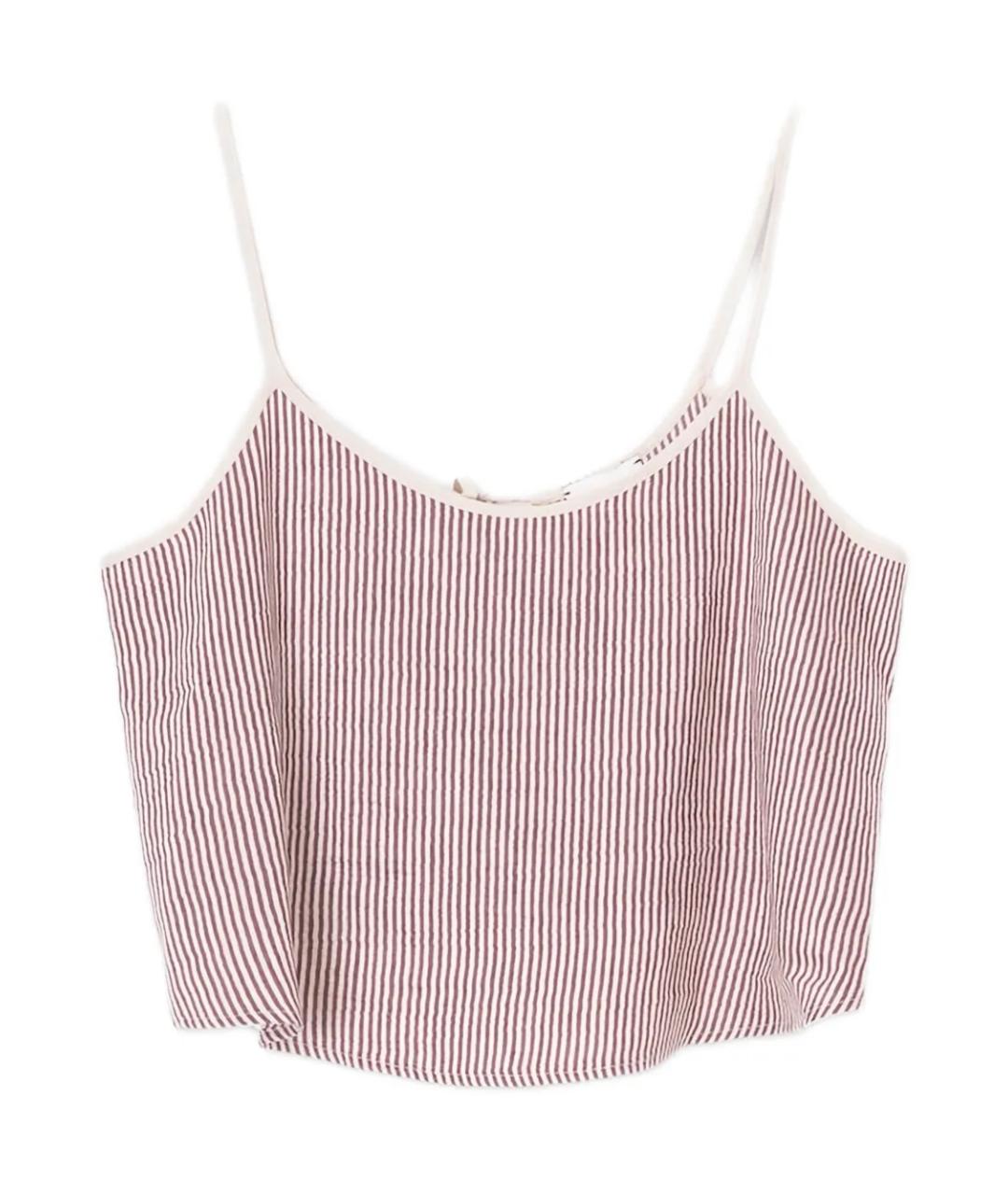 ALYSI Бордовая льняная майка, фото 1