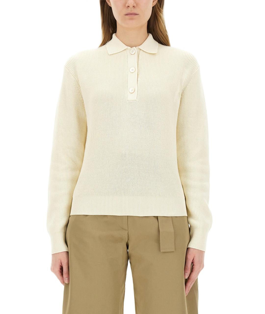 STUDIO NICHOLSON Белый хлопковый джемпер / свитер, фото 5