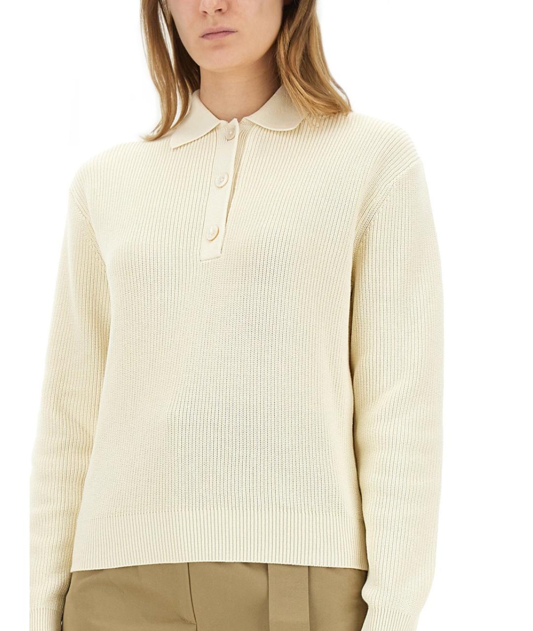 STUDIO NICHOLSON Белый хлопковый джемпер / свитер, фото 3