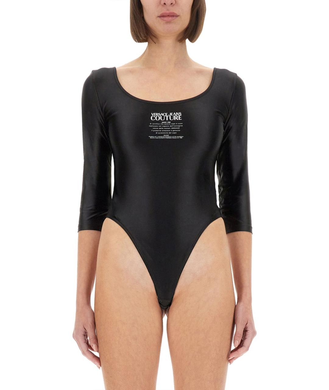 VERSACE JEANS COUTURE Черное полиамидовое боди, фото 2