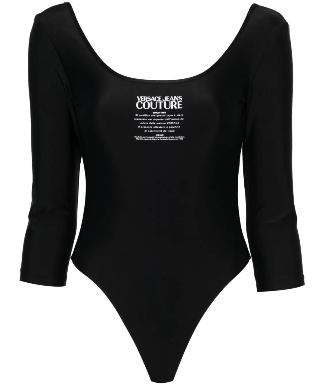 VERSACE JEANS COUTURE Черное полиамидовое боди, фото 1