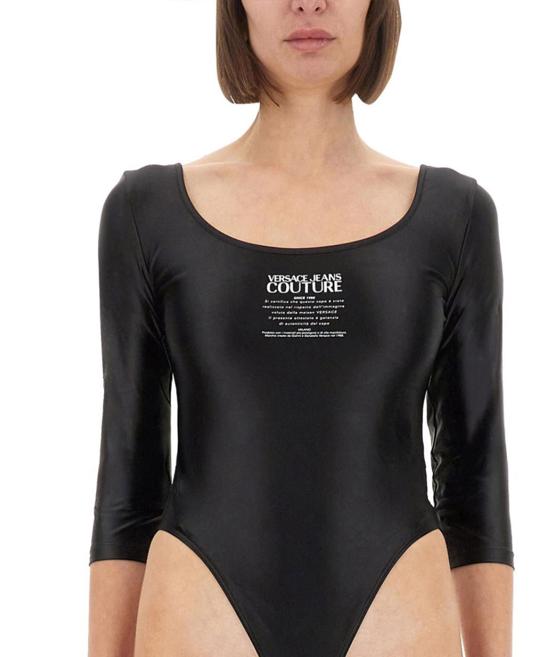 VERSACE JEANS COUTURE Черное полиамидовое боди, фото 5
