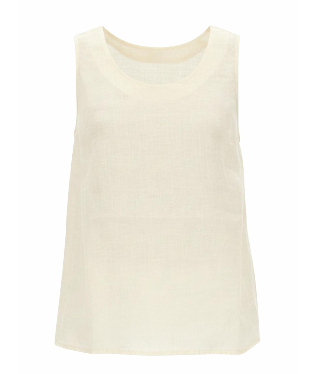 120% LINO Бежевая льняная блузы, фото 1