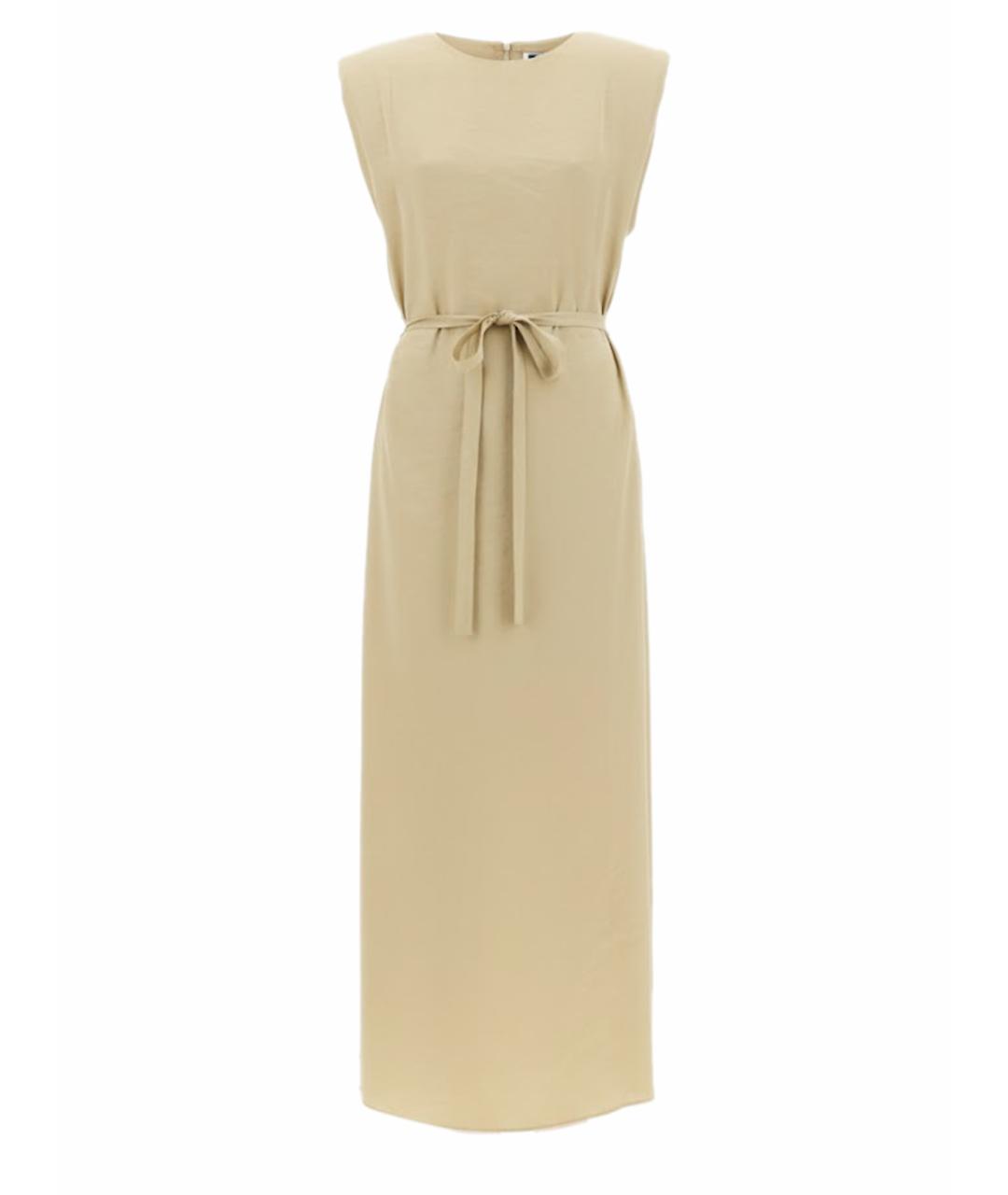ALYSI Бежевое полиэстеровое повседневное платье, фото 1