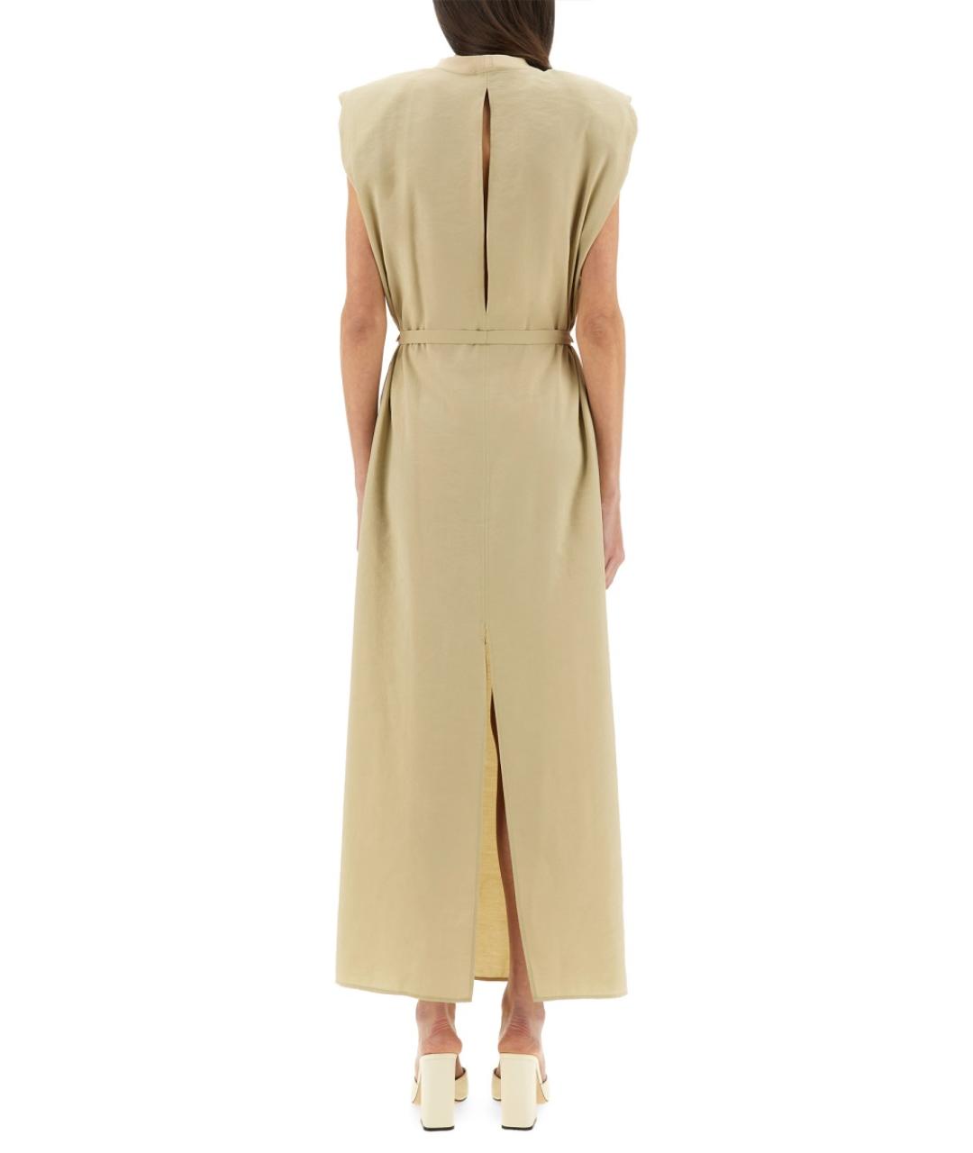ALYSI Бежевое полиэстеровое повседневное платье, фото 3