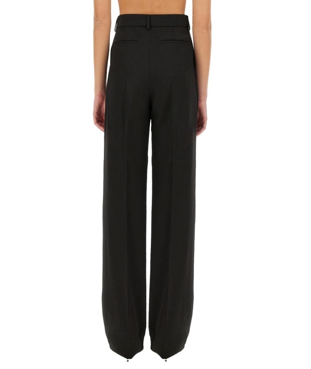 SPORTMAX Черные вискозные прямые брюки, фото 3