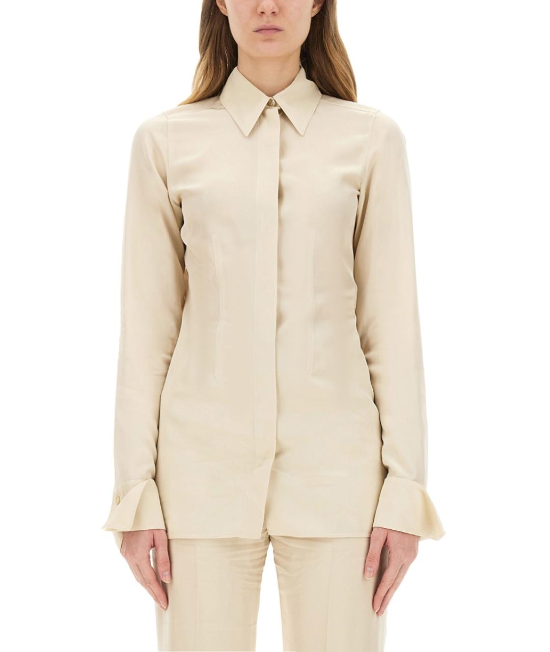 SPORTMAX Бежевая вискозная рубашка, фото 1