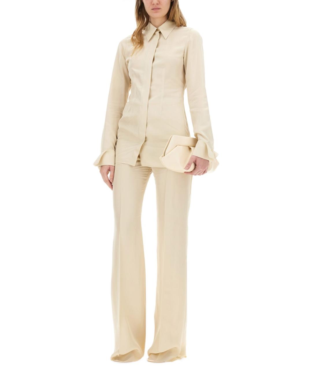 SPORTMAX Бежевая вискозная рубашка, фото 2