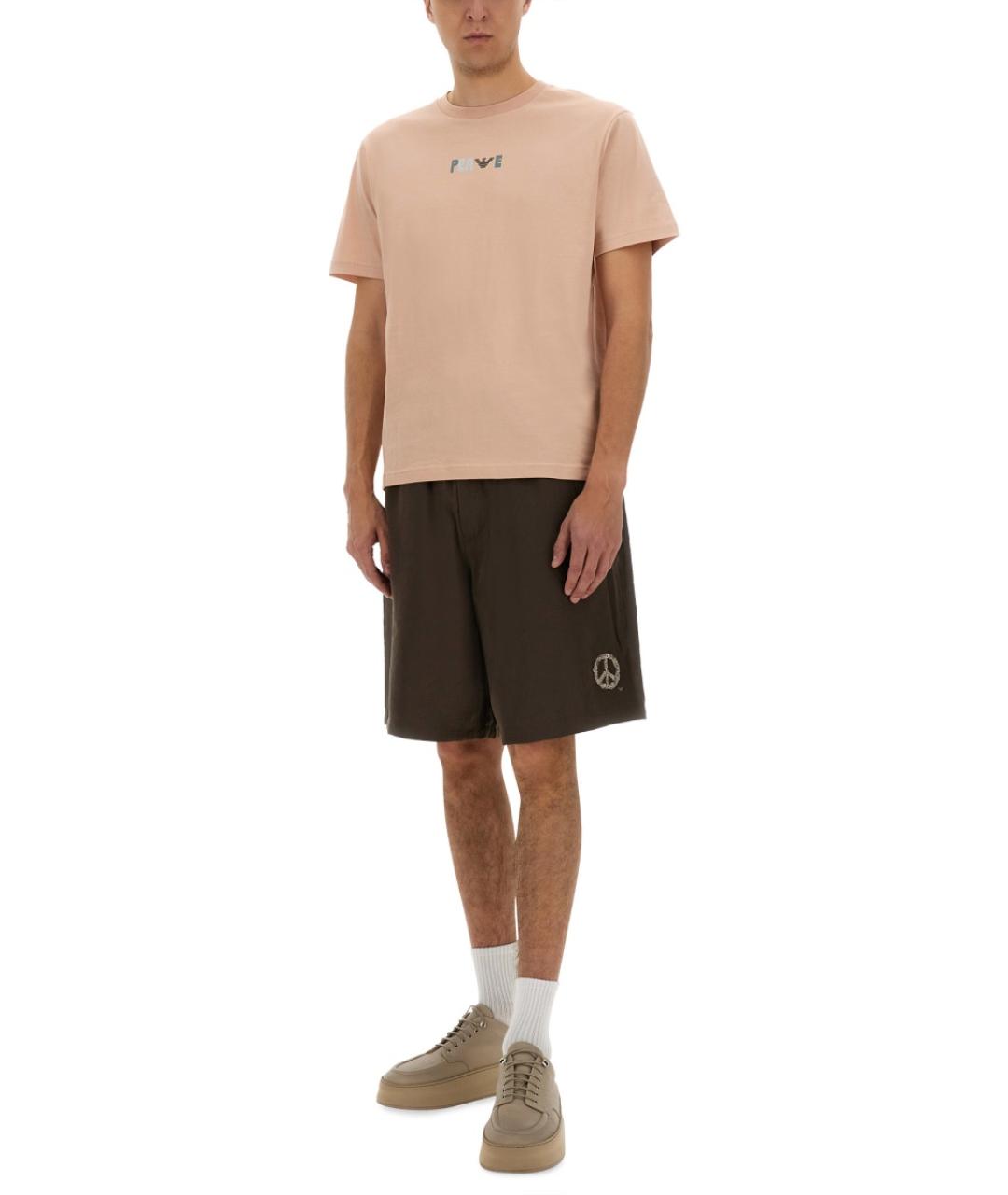 EMPORIO ARMANI Коричневые полиэстеровые шорты, фото 2