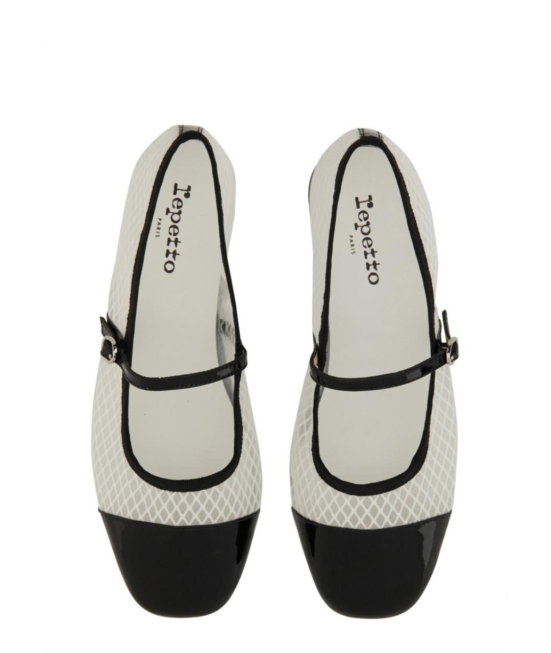 REPETTO Белые текстильные балетки, фото 5