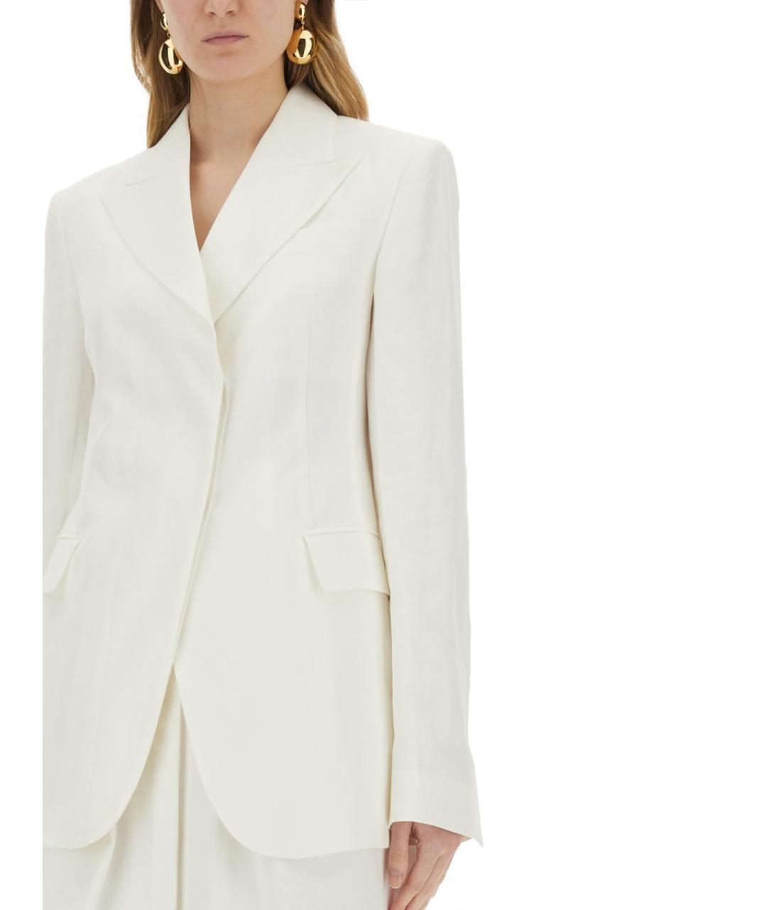 SPORTMAX Белый вискозный жакет/пиджак, фото 4