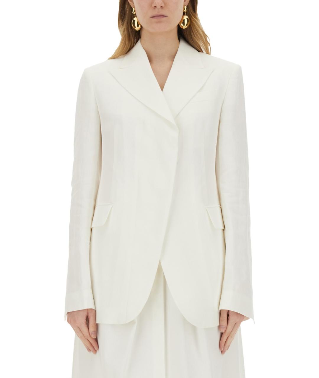 SPORTMAX Белый вискозный жакет/пиджак, фото 1