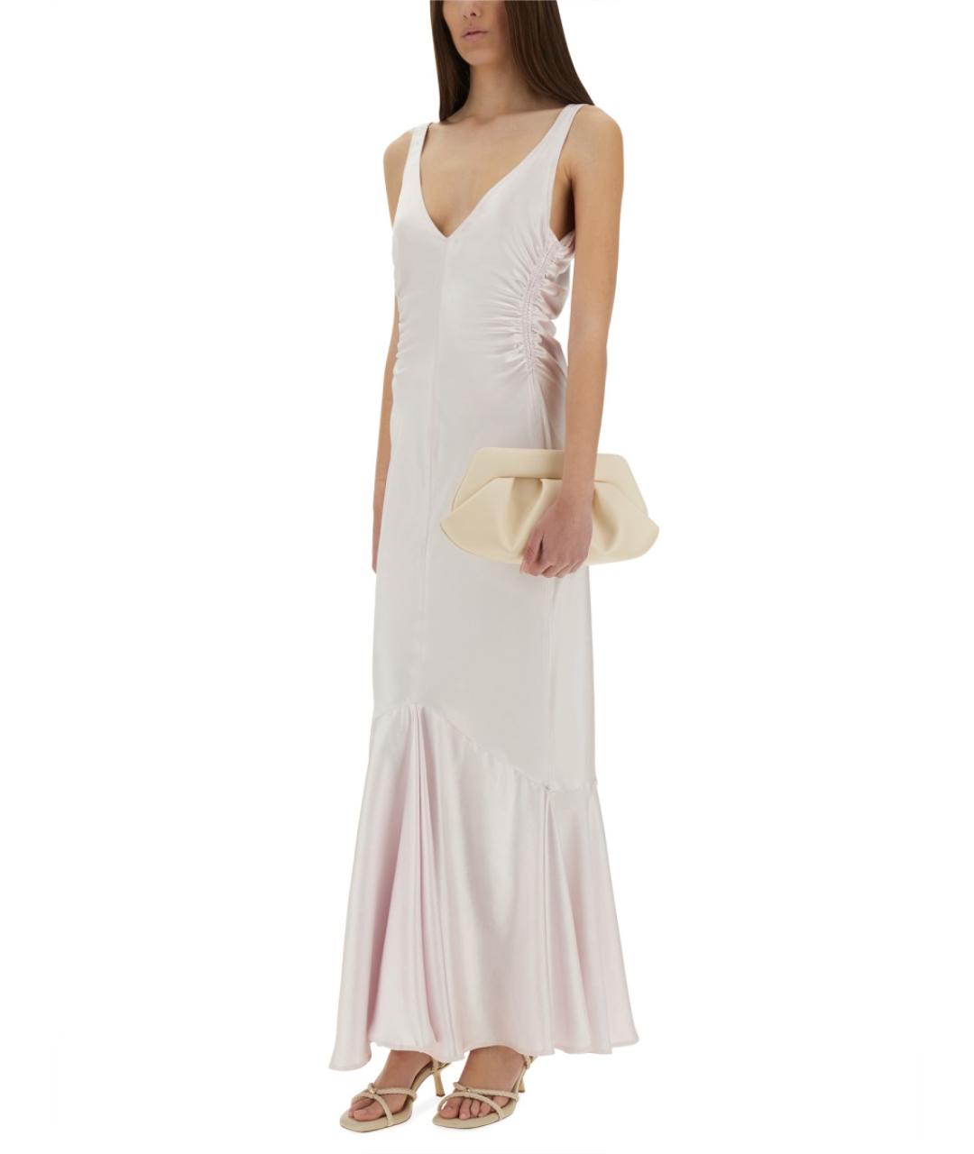 SPORTMAX Розовое полиэстеровое повседневное платье, фото 2