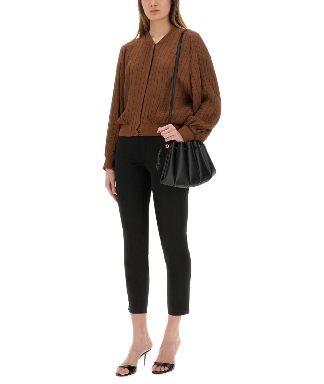 ALYSI Коричневая шелковая куртка, фото 3