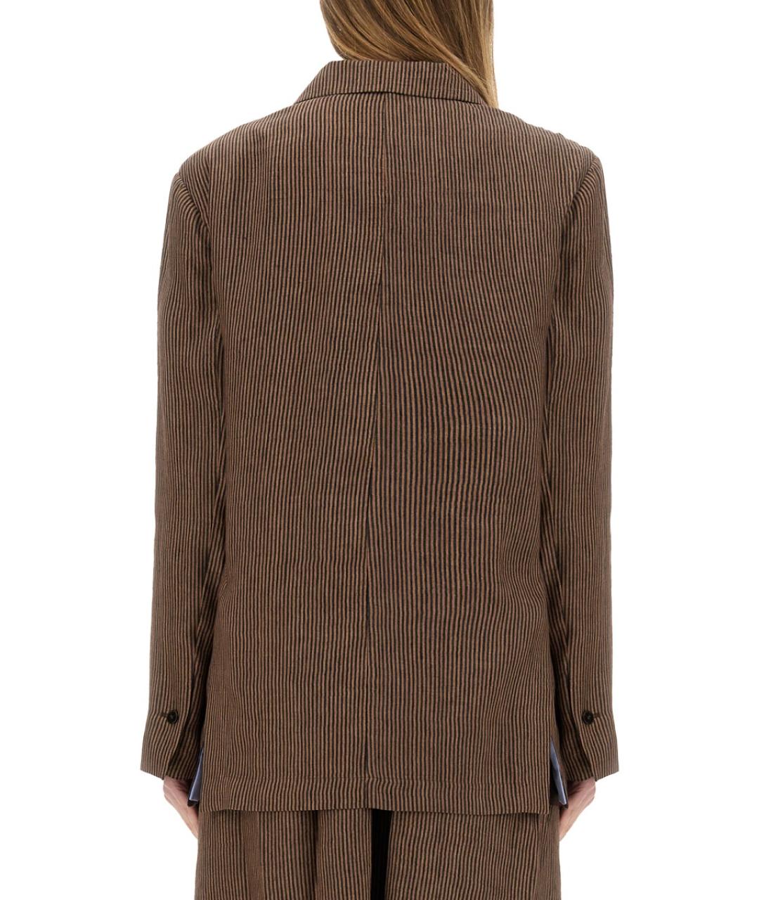 ALYSI Коричневый льняной жакет/пиджак, фото 3