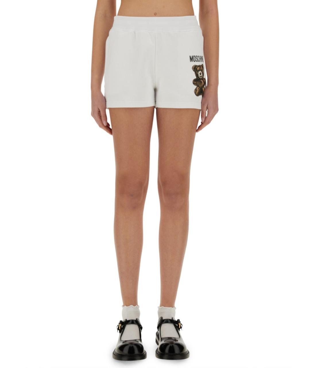MOSCHINO Белые хлопковые шорты, фото 5