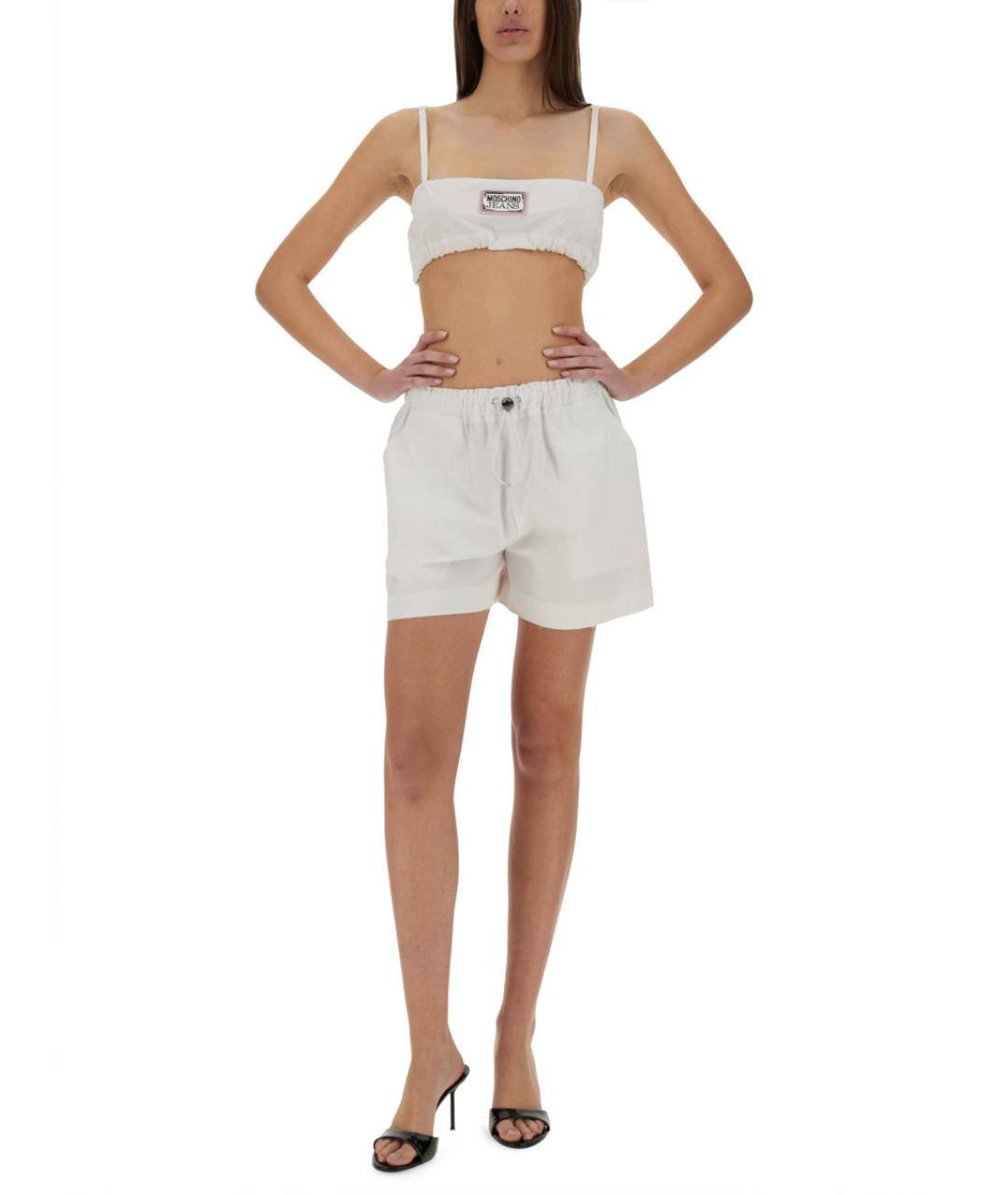 MOSCHINO JEANS Белая хлопковая майка, фото 3