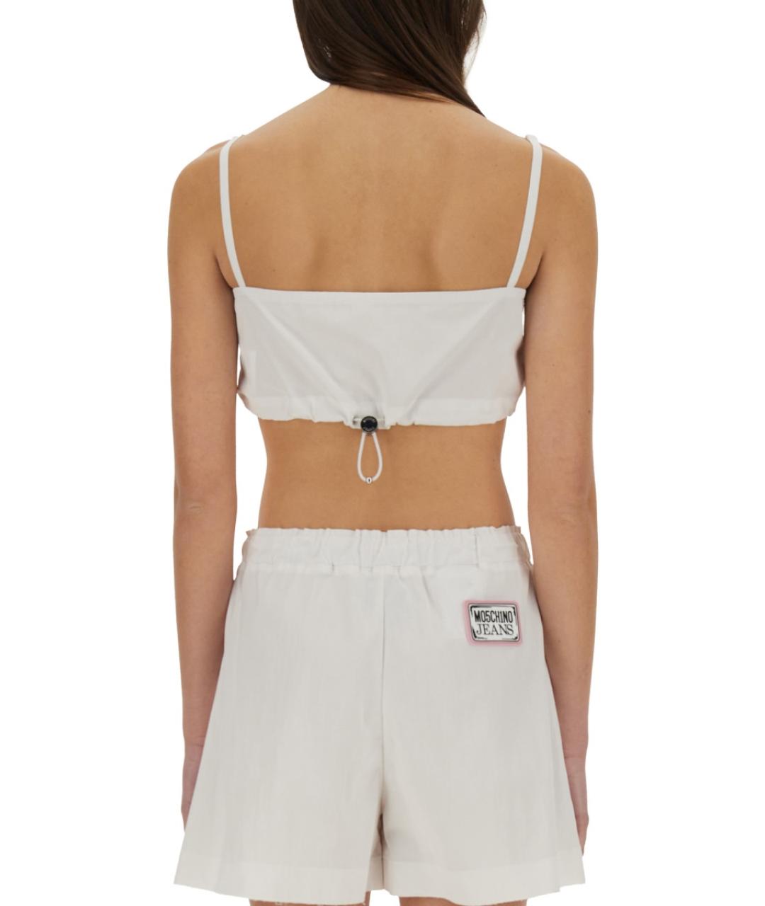 MOSCHINO JEANS Белая хлопковая майка, фото 4
