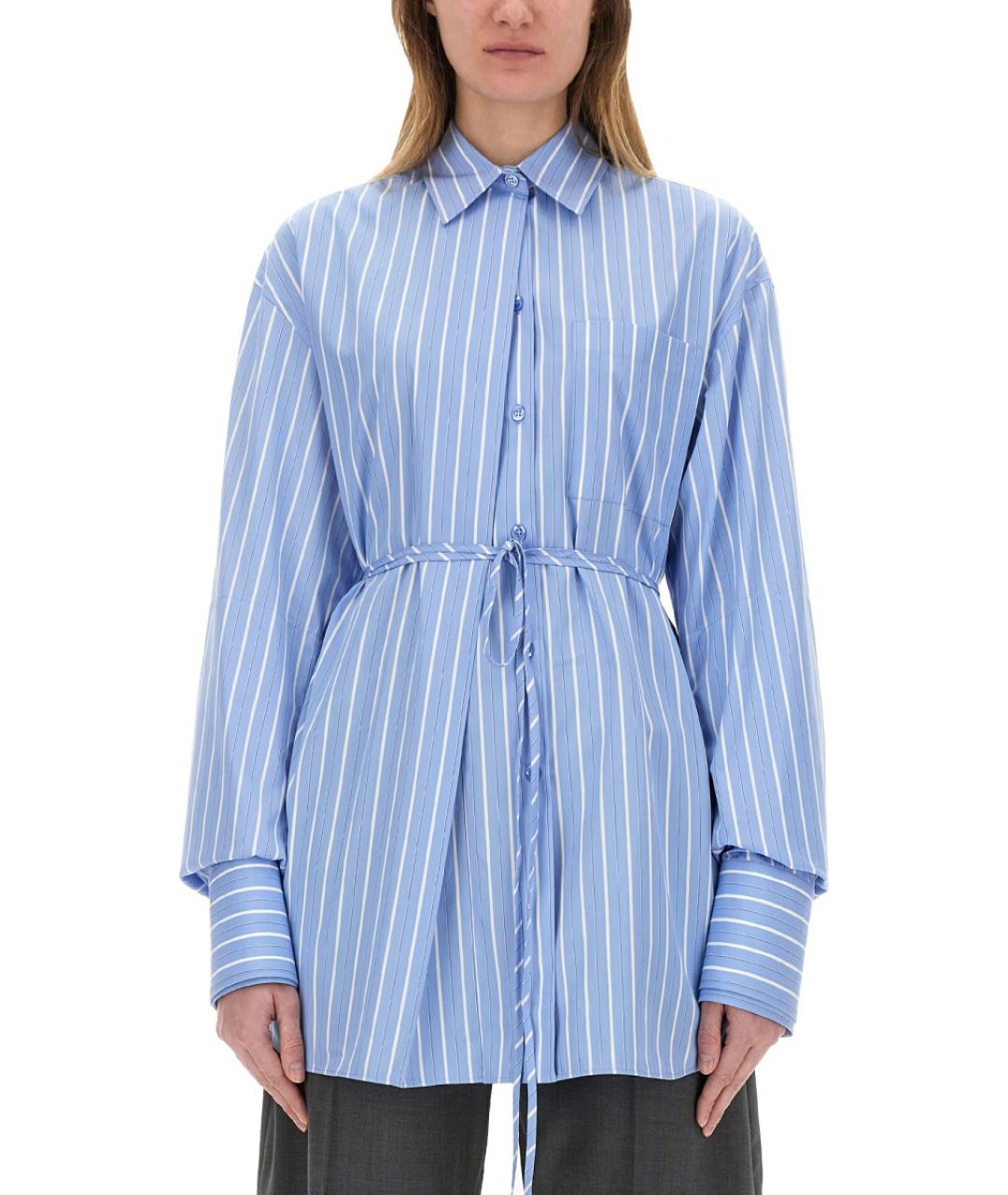 SPORTMAX Синяя хлопковая рубашка, фото 1