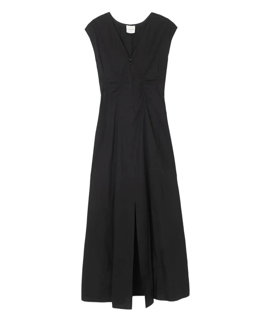 ALYSI Черное хлопковое повседневное платье, фото 1