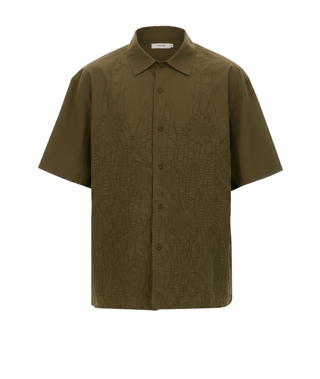 YMC Хаки хлопковая кэжуал рубашка, фото 1