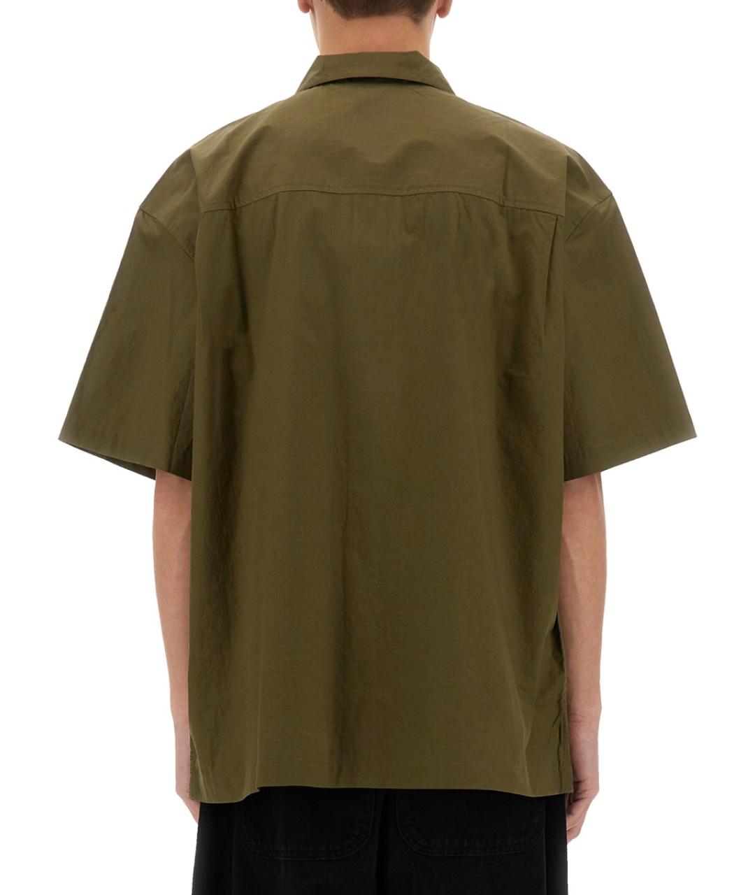 YMC Хаки хлопковая кэжуал рубашка, фото 3