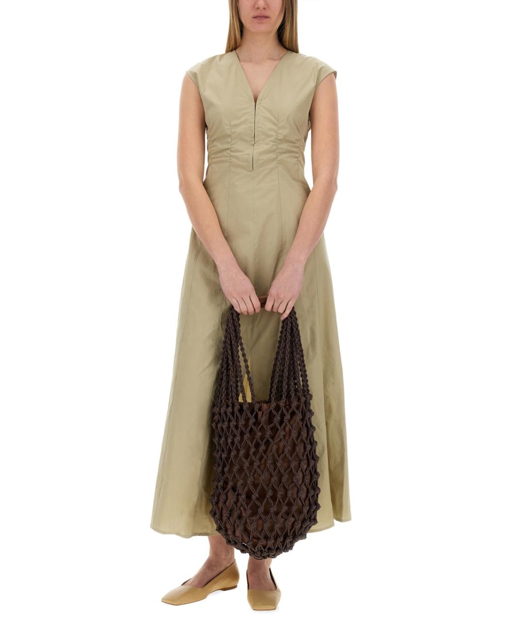 ALYSI Зеленые хлопковое повседневное платье, фото 2