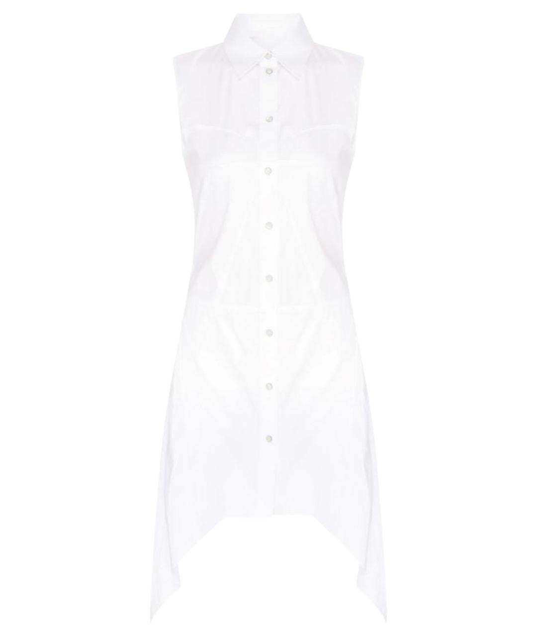 HELMUT LANG Белое хлопковое повседневное платье, фото 1