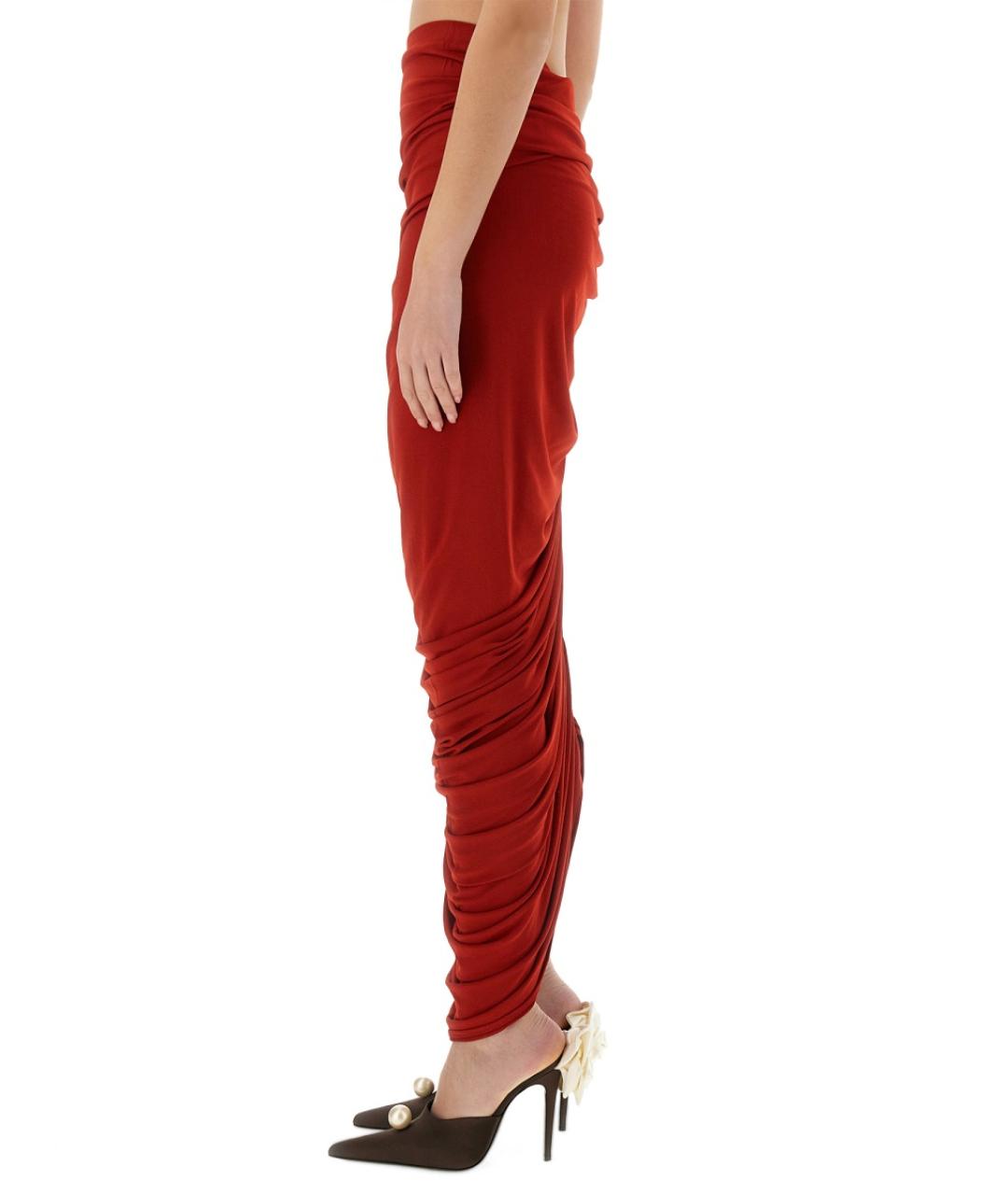 MAGDA BUTRYM Красная вискозная юбка макси, фото 4