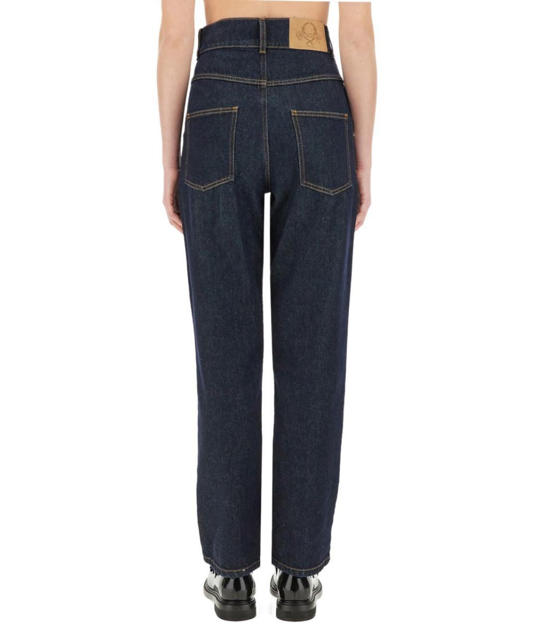 MOSCHINO Синие хлопковые прямые джинсы, фото 3