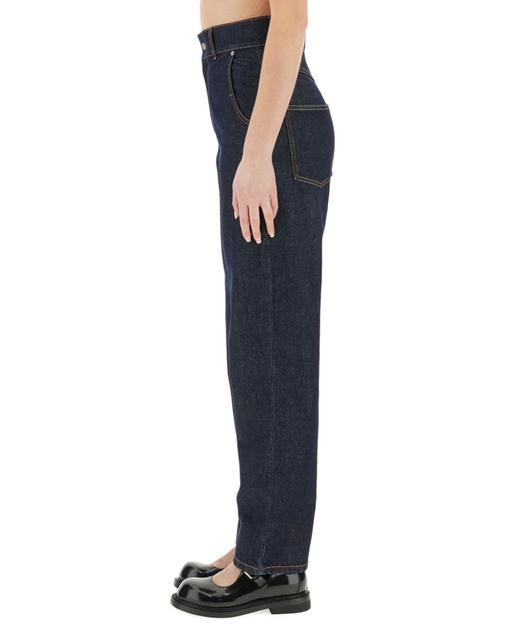 MOSCHINO Синие хлопковые прямые джинсы, фото 4