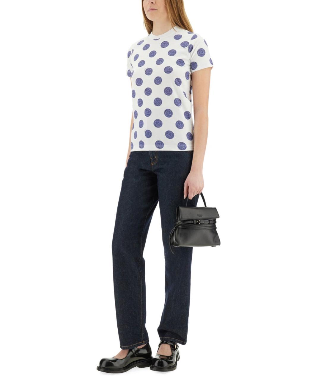 MOSCHINO Синие хлопковые прямые джинсы, фото 2